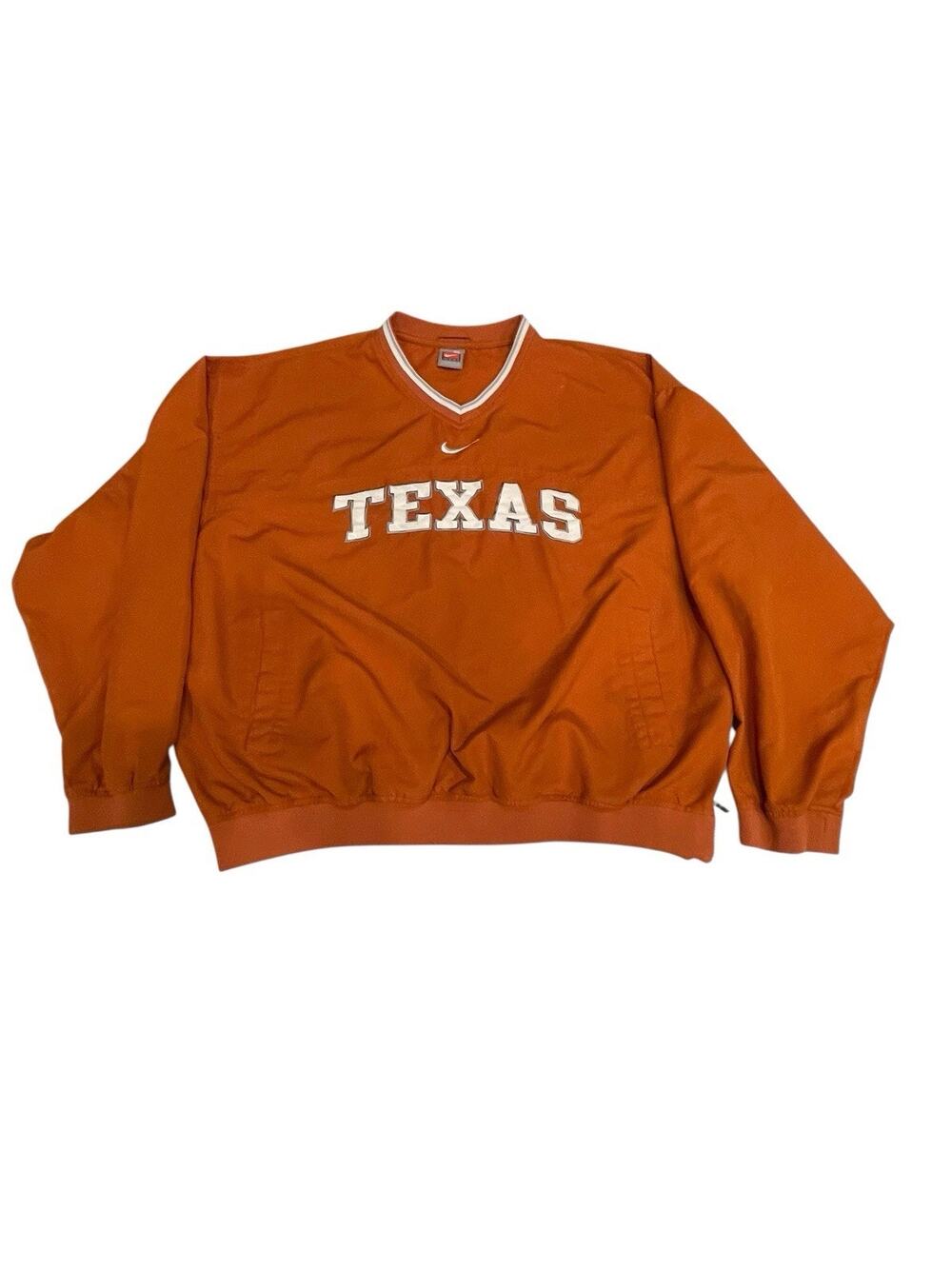 Vintage Nike Texas Longhorns Center Swoosh Windbreaker Pullover Jacket Y2K XL